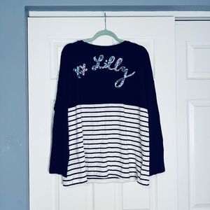 Lilly Pulitzer Finn Long Sleeved Knit Shirt, size Large.